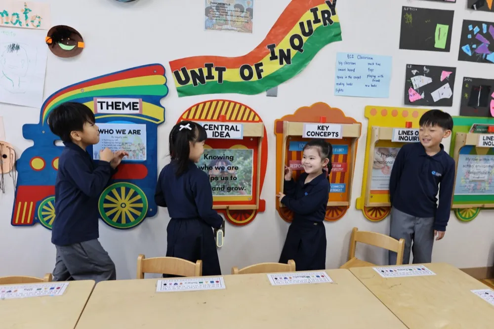 OWIS Osaka students in the classroom